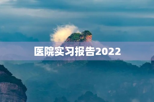 医院实习报告2022