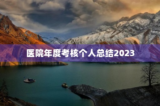 医院年度考核个人总结2023
