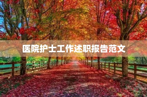 医院护士工作述职报告范文