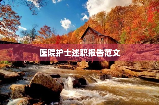 医院护士述职报告范文(7篇)