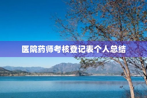 医院药师考核登记表个人总结
