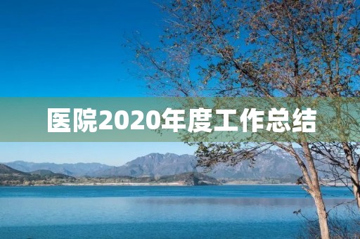 医院2020年度工作总结