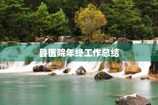 县医院年终工作总结