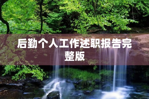 后勤个人工作述职报告完整版