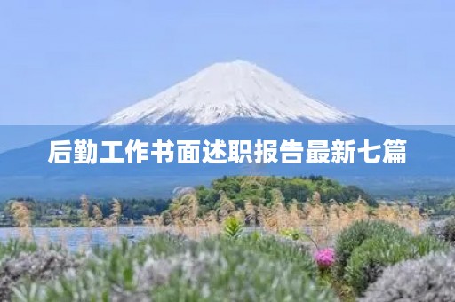 后勤工作书面述职报告最新七篇