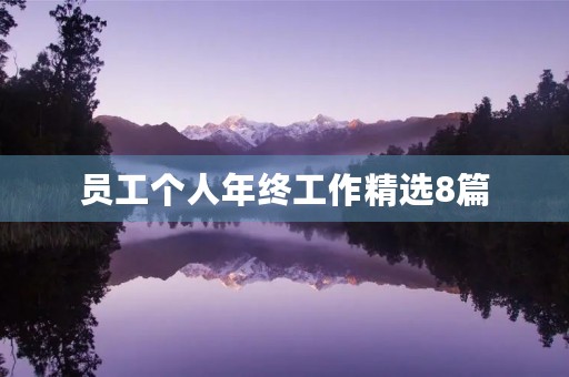员工个人年终工作精选8篇