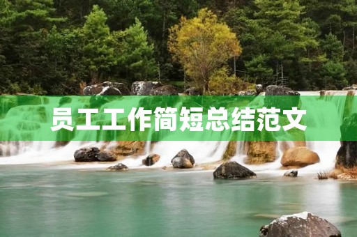 员工工作简短总结范文