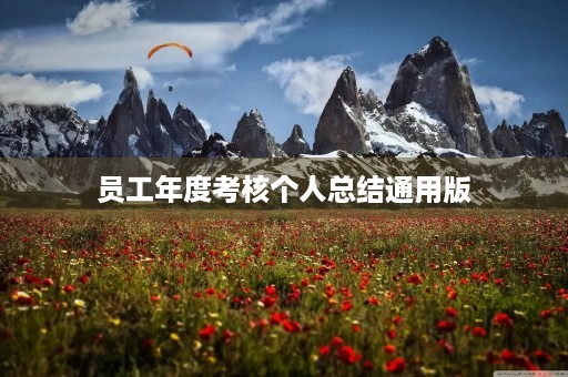 员工年度考核个人总结通用版