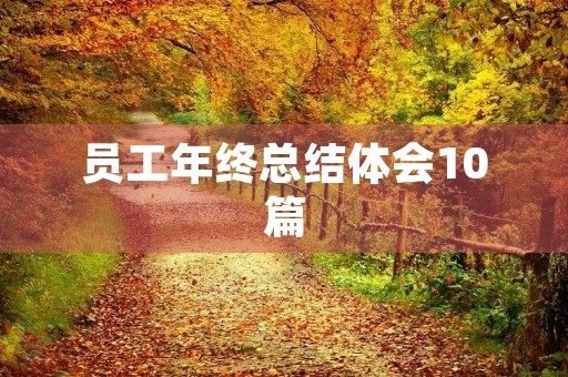 员工年终总结体会10篇 员工年终总结体会10篇