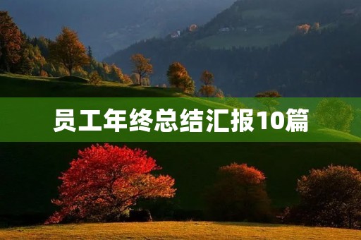 员工年终总结汇报10篇 员工年终总结汇报10篇