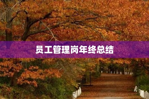 员工管理岗年终总结