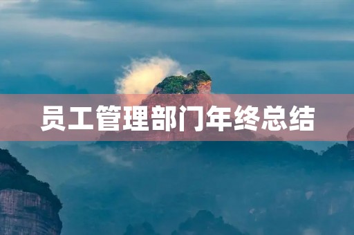 员工管理部门年终总结