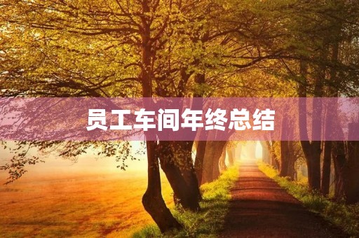 员工车间年终总结 员工车间年终总结