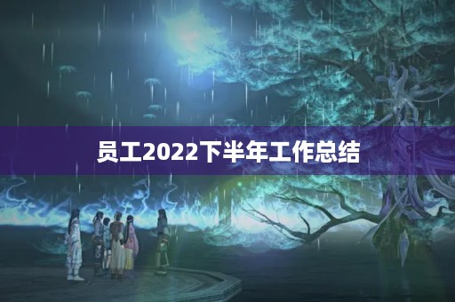 员工2022下半年工作总结