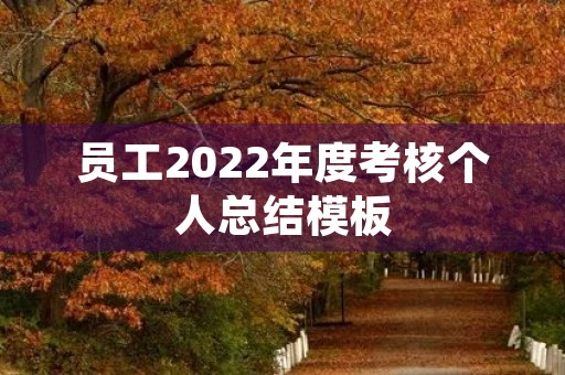 员工2022年度考核个人总结模板