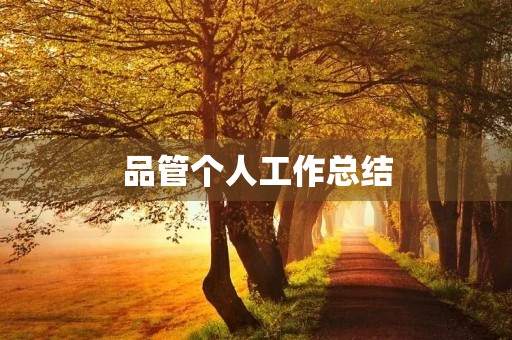 品管个人工作总结