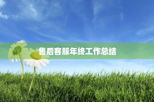 售后客服年终工作总结