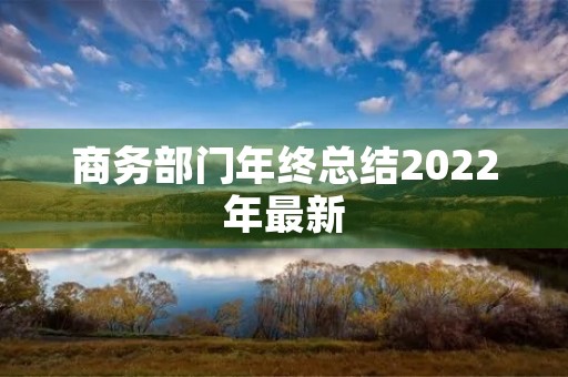 商务部门年终总结2022年最新