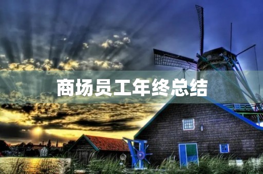 商场员工年终总结 商场员工年终总结