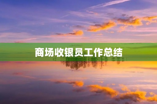 商场收银员工作总结