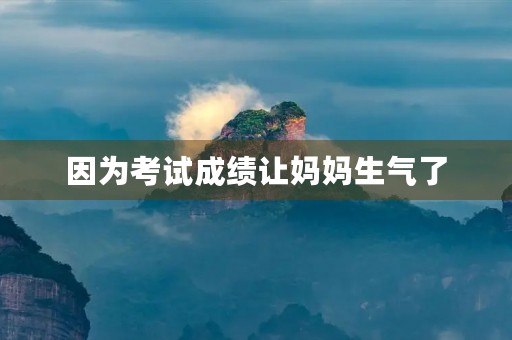 因为考试成绩让妈妈生气了