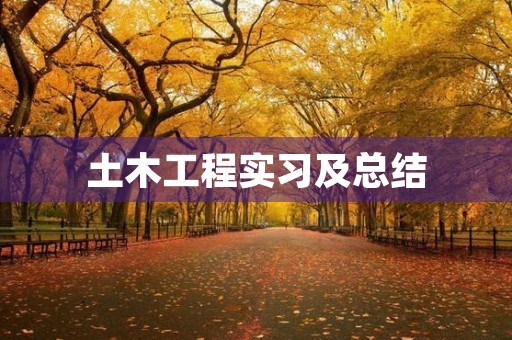 土木工程实习及总结