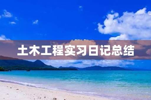 土木工程实习日记总结