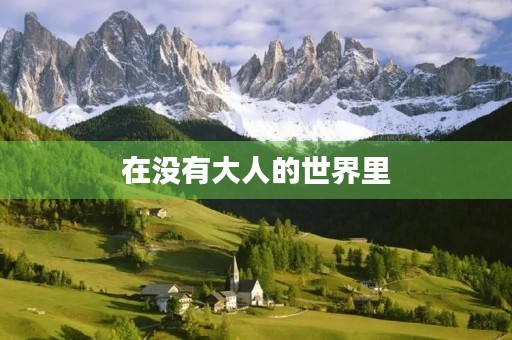 在没有大人的世界里 在没有大人的世界里