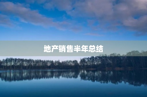 地产销售半年总结