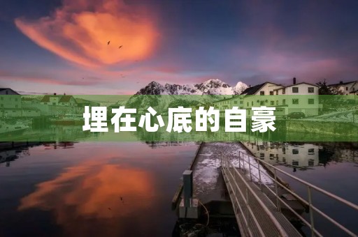 埋在心底的自豪