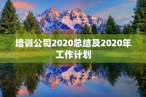 培训公司2020总结及2020年工作计划