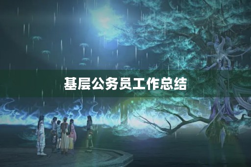 基层公务员工作总结 基层公务员工作总结