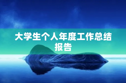 大学生个人年度工作总结报告