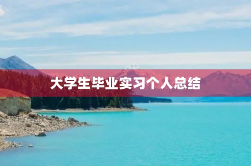 大学生毕业实习个人总结【5篇】