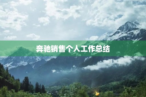 奔驰销售个人工作总结