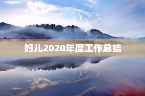 妇儿2020年度工作总结