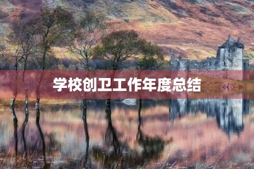 学校创卫工作年度总结