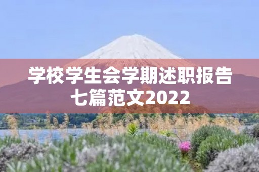 学校学生会学期述职报告七篇范文2022