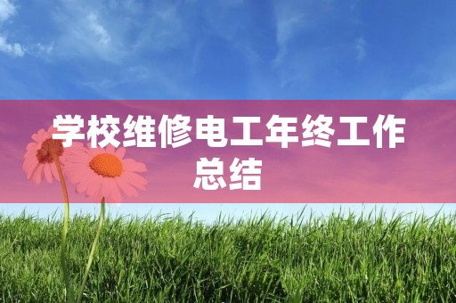 学校维修电工年终工作总结 学校维修电工年终工作总结
