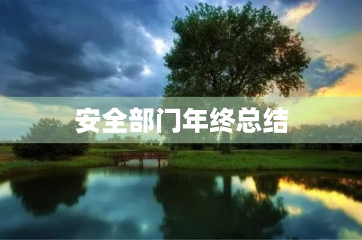 安全部门年终总结