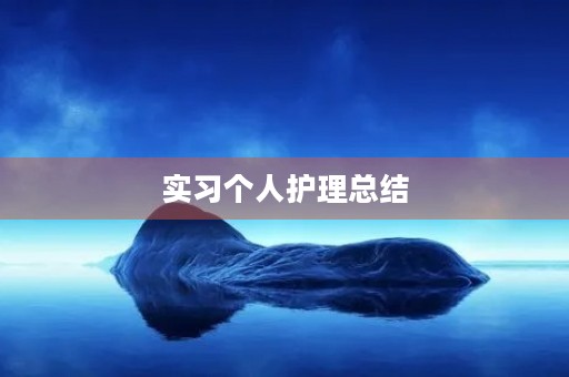 实习个人护理总结