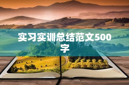 实习实训总结范文500字 实习实训总结范文500字
