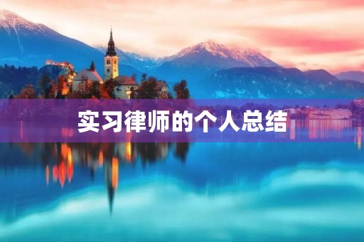 实习律师的个人总结
