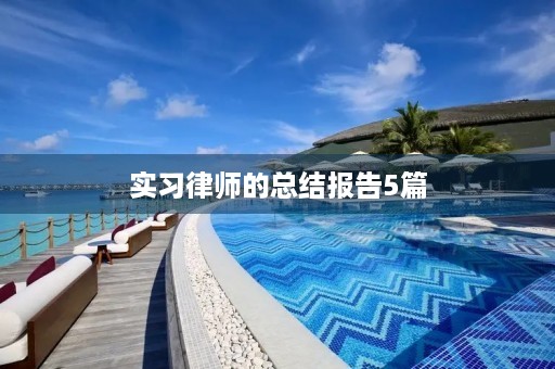 实习律师的总结报告5篇