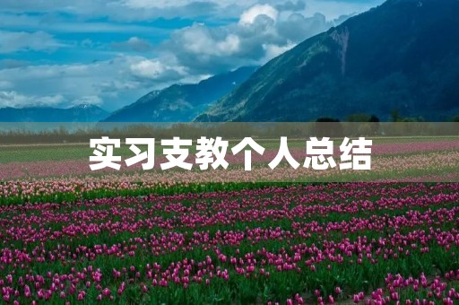 实习支教个人总结