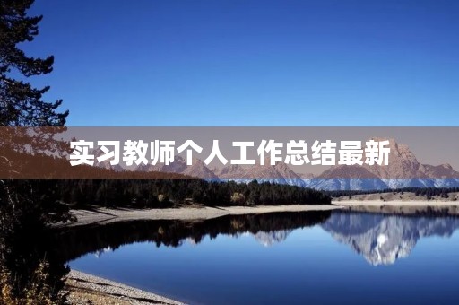 实习教师个人工作总结最新