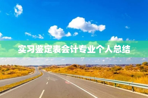 实习鉴定表会计专业个人总结