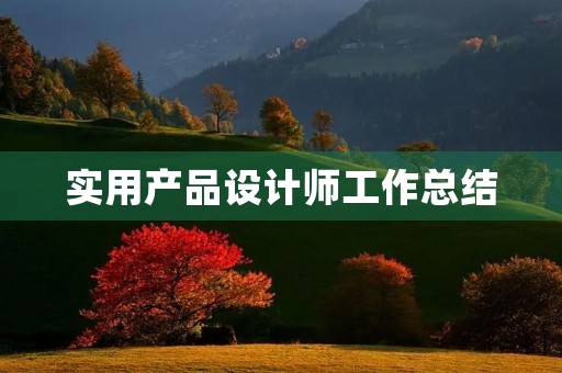 实用产品设计师工作总结