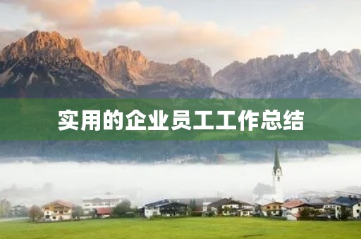 实用的企业员工工作总结