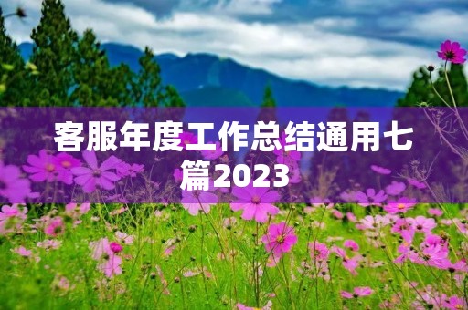 客服年度工作总结通用七篇2023